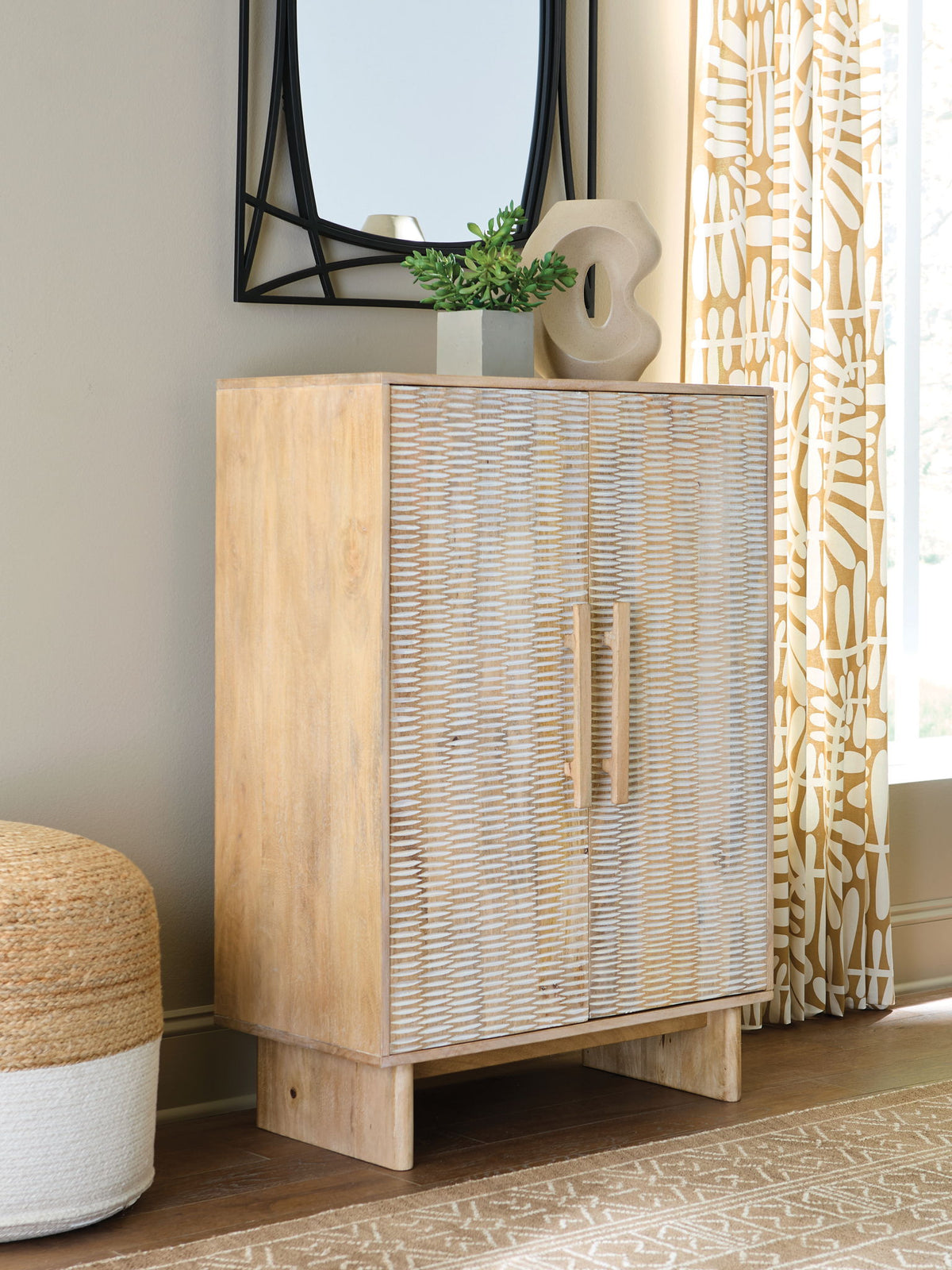 Dallinbury - Accent Cabinet - Natural / White Wash by Ashley – view 3