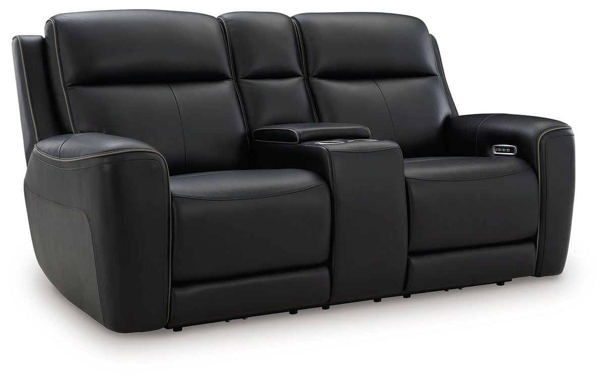 5Z-Comfort - Relaxation - Power Reclining Loveseat with Console / Adj Headrest by Ashley – view 2