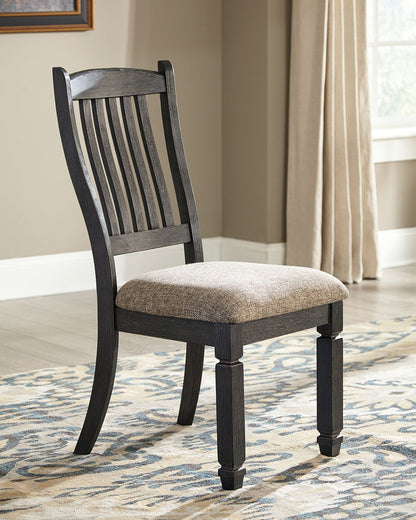 Tyler Creek - Dining UPH Side Chair (Set of 2) - Slatback - Black / Grayish Brown by Ashley – view 4