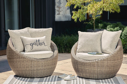 Danson - Swivel Lounge w/Cushion (Set of 2) - Beige by Ashley – view 3