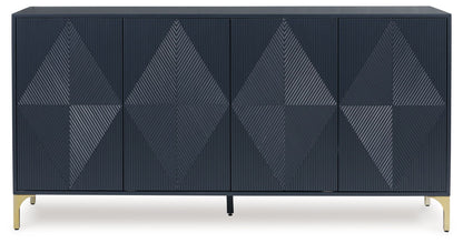 Loirwick - Accent Cabinet - Dark Blue by Ashley – view 4
