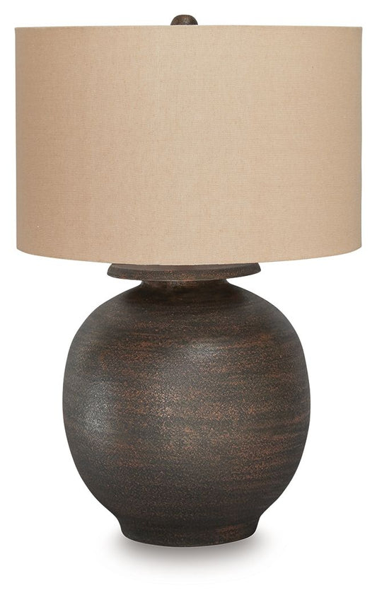 Carlenbury - Metal Table Lamp - Antique Brown by Ashley – Table Lamps