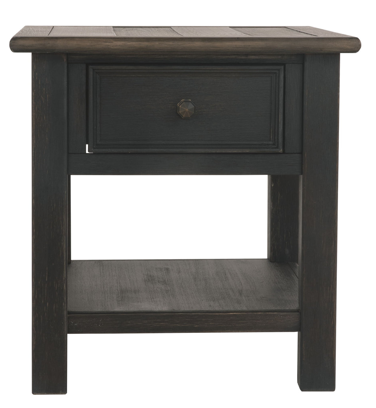 Tyler Creek - Rectangular End Table - Grayish Brown / Black by Ashley – view 4