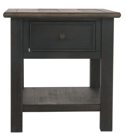 Tyler Creek - Rectangular End Table - Grayish Brown / Black by Ashley – view 4