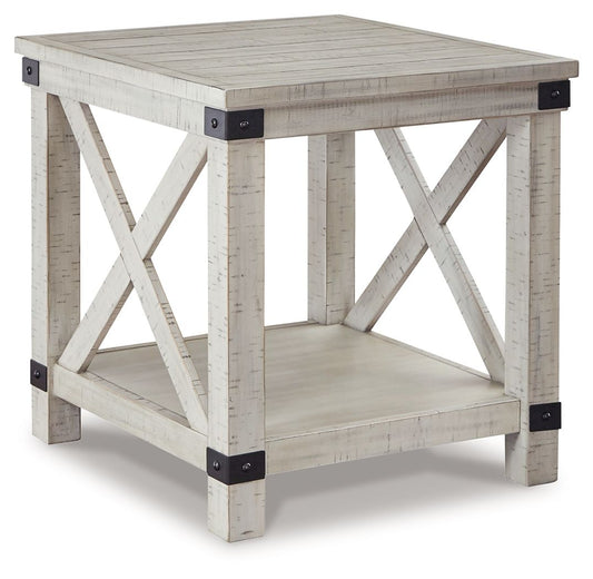 Carynhurst - Rectangular End Table - Whitewash by Ashley – End Tables