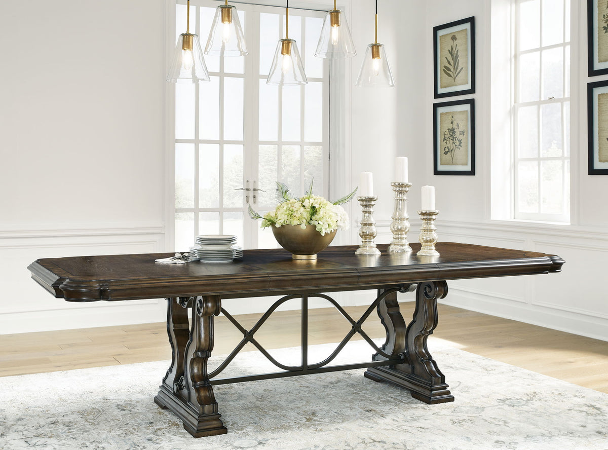Maylee - Dining Extension Table - Dark Brown by Ashley – view 3