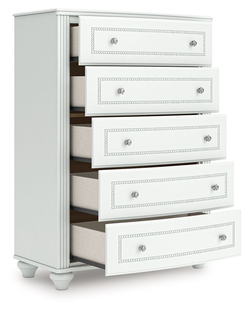 Kozlani - Five Drawer Chest - White by Ashley – view 3