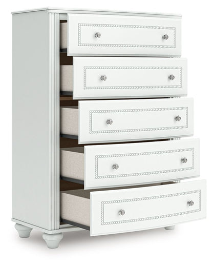 Kozlani - Five Drawer Chest - White by Ashley – view 3