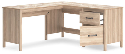 Battelle - 60" Home Office Desk With Return - Tan by Ashley – view 4