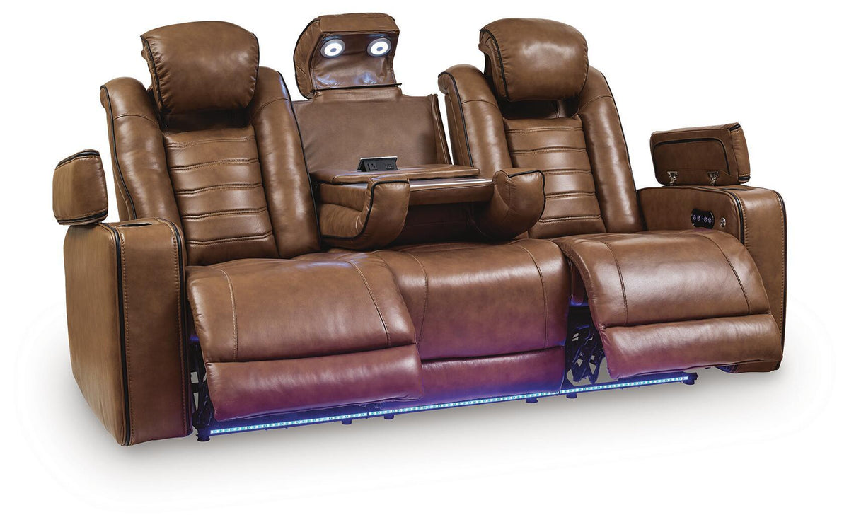 Gruaro - Power Reclining Sofa With Adjustable Headrest - Amber by Ashley – view 3