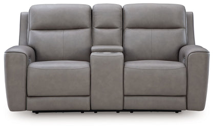 5Z-Comfort - Relaxation - Power Reclining Loveseat with Console / Adj Headrest by Ashley – view 7