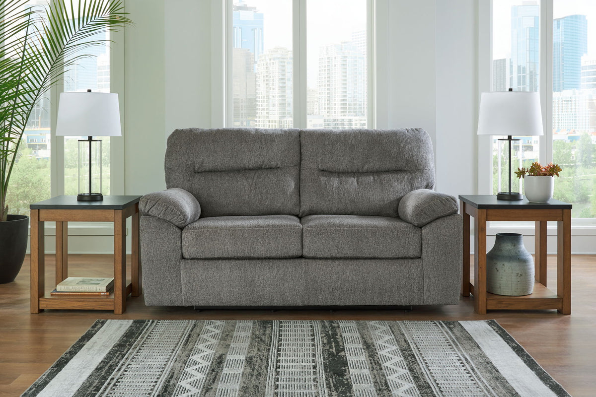 Bindura - Glider Loveseat - Mineral by Ashley – view 4