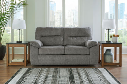 Bindura - Glider Loveseat - Mineral by Ashley – view 4