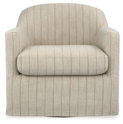 Valwick - Swivel Accent Chair - Cream / Brown by Ashley – view 4
