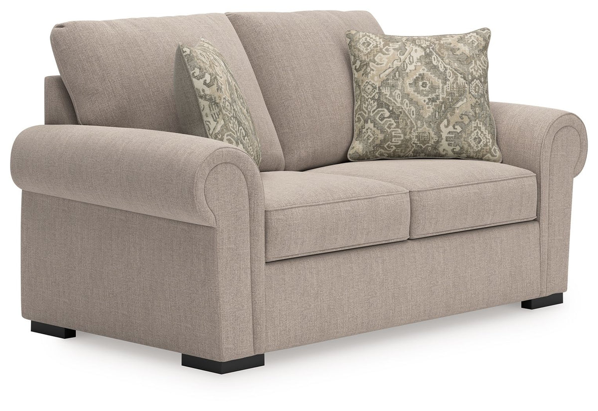 Sararose - Loveseat - Heather – Stationary Loveseats