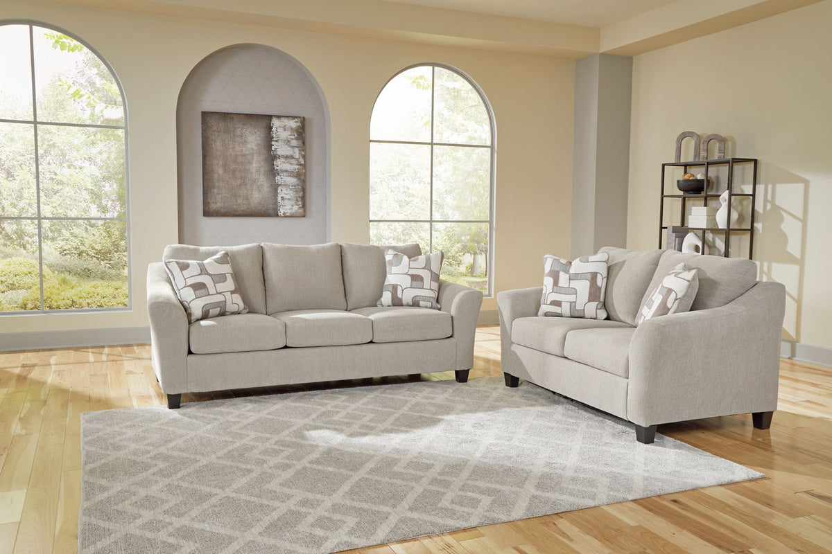 Willarae - 2 Pc. - Sofa, Loveseat - Taupe – Stationary Sofas & Loveseats