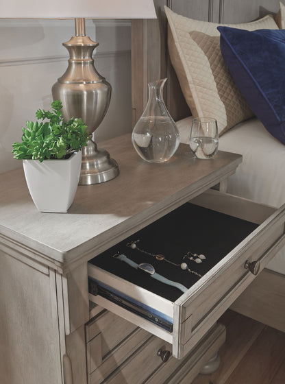 Lettner - Two Drawer Night Stand - Light Gray by Ashley – view 4