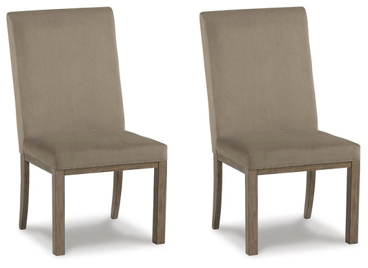 Chrestner - Dining UPH Side Chair (Set of 2) - Gray / Brown by Ashley – Chair Sets
