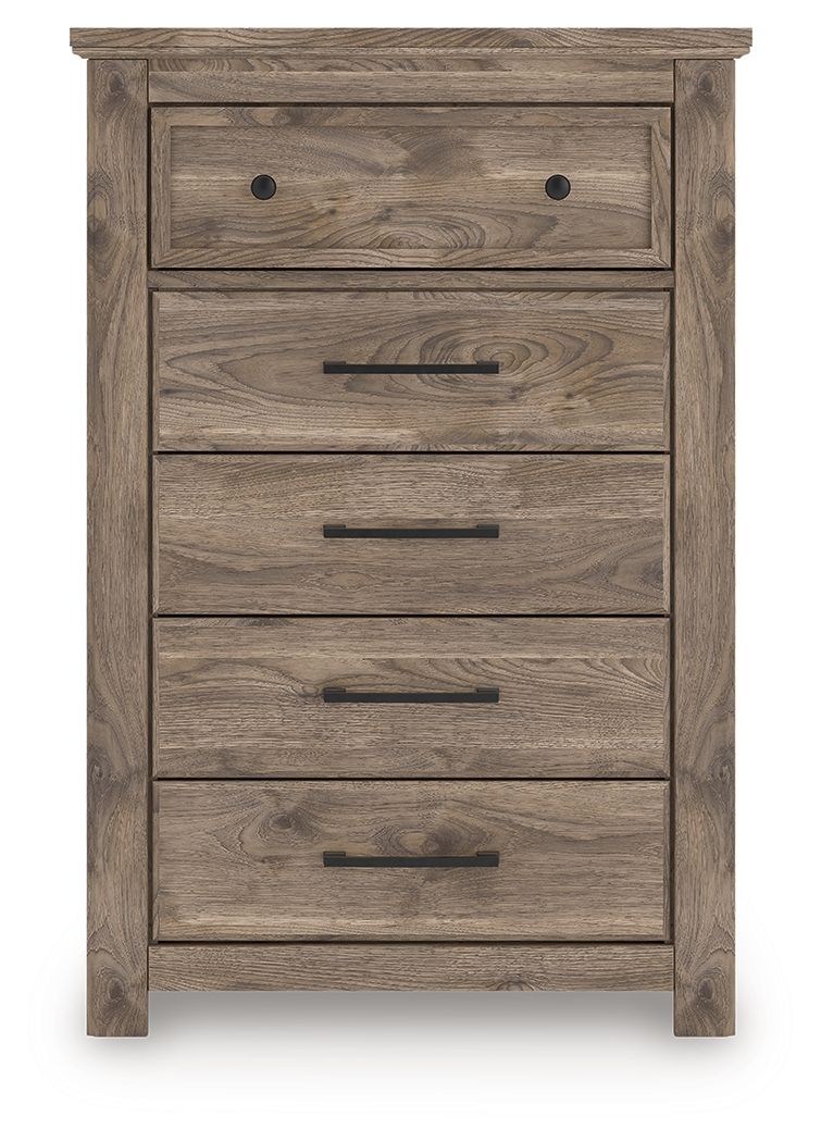 Rusticott - Five Drawer Chest - Brown by Ashley – view 3