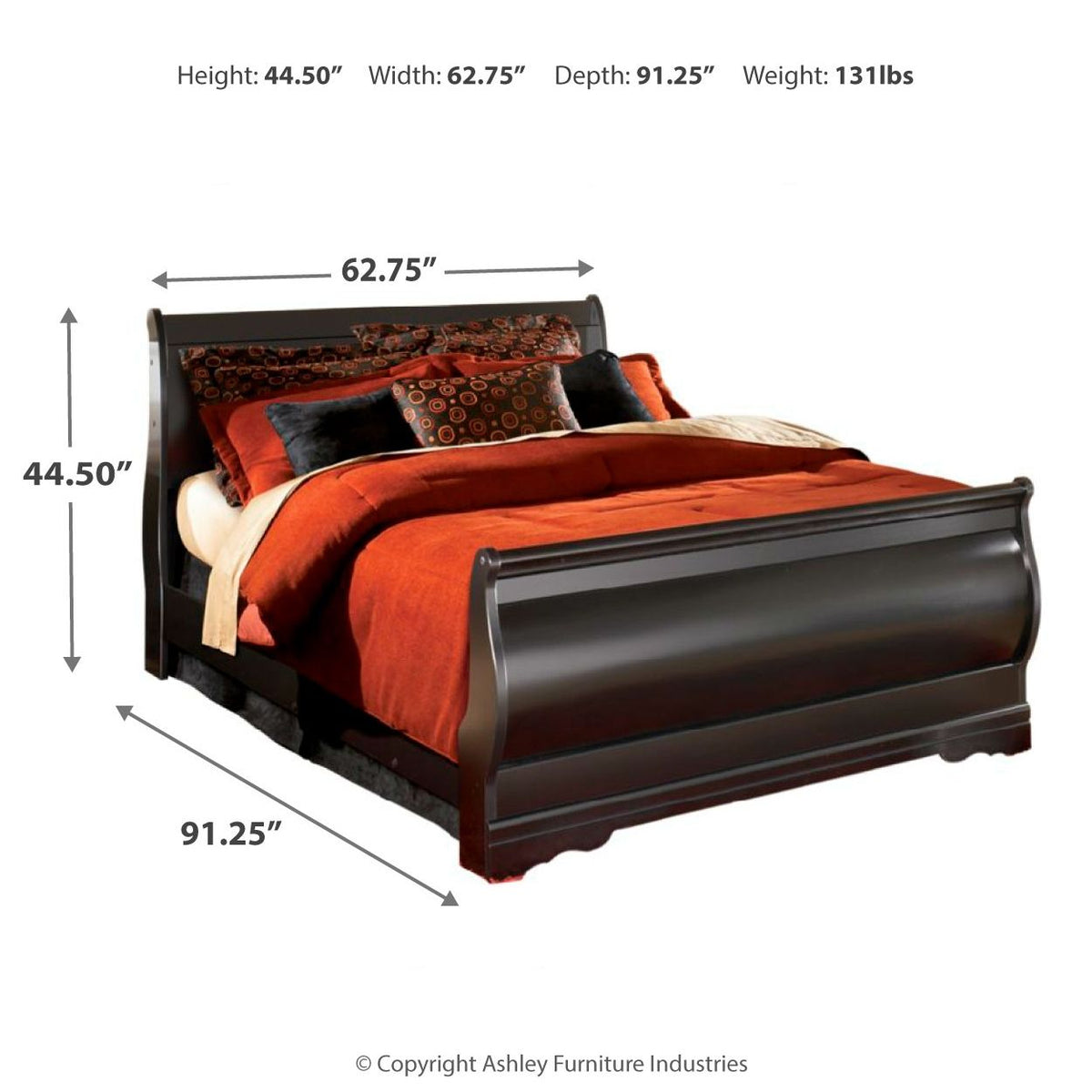 Huey Vineyard - Sleigh Bed by Ashley – view 4