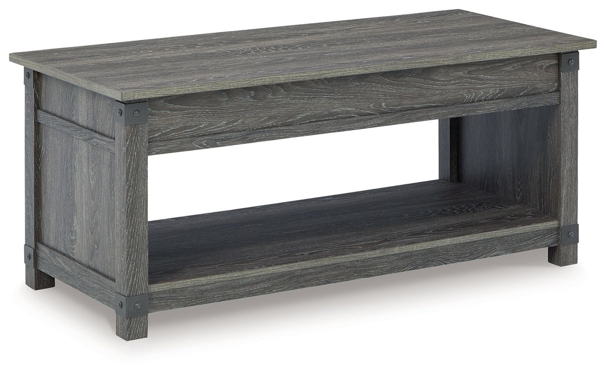 Freedan - Rect Lift Top Cocktail Table - Grayish Brown by Ashley – Coffee Tables