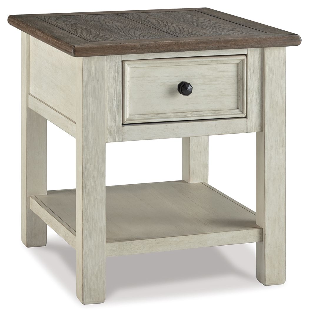 Bolanburg - Rectangular End Table - White / Brown / Beige by Ashley – End Tables