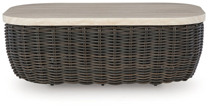 Kimora - Rectangular Cocktail Table - Beige / Dark Brown by Ashley – view 3