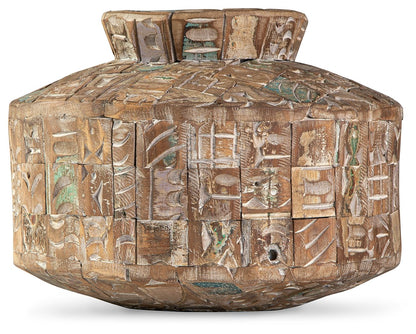 Meltland - Vase - Square - Natural / Black by Ashley – view 4