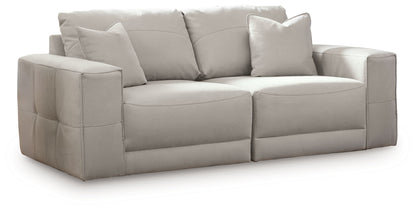 Next-Gen Gaucho - 2-Piece Sectional Loveseat - Gray – Stationary Sectionals