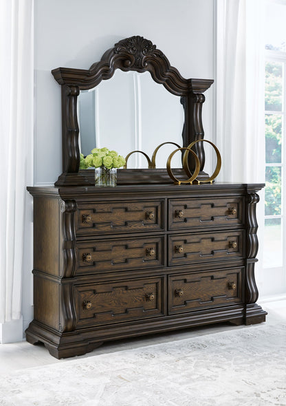 Maylee - Dresser And Mirror - Dark Brown by Ashley – view 3