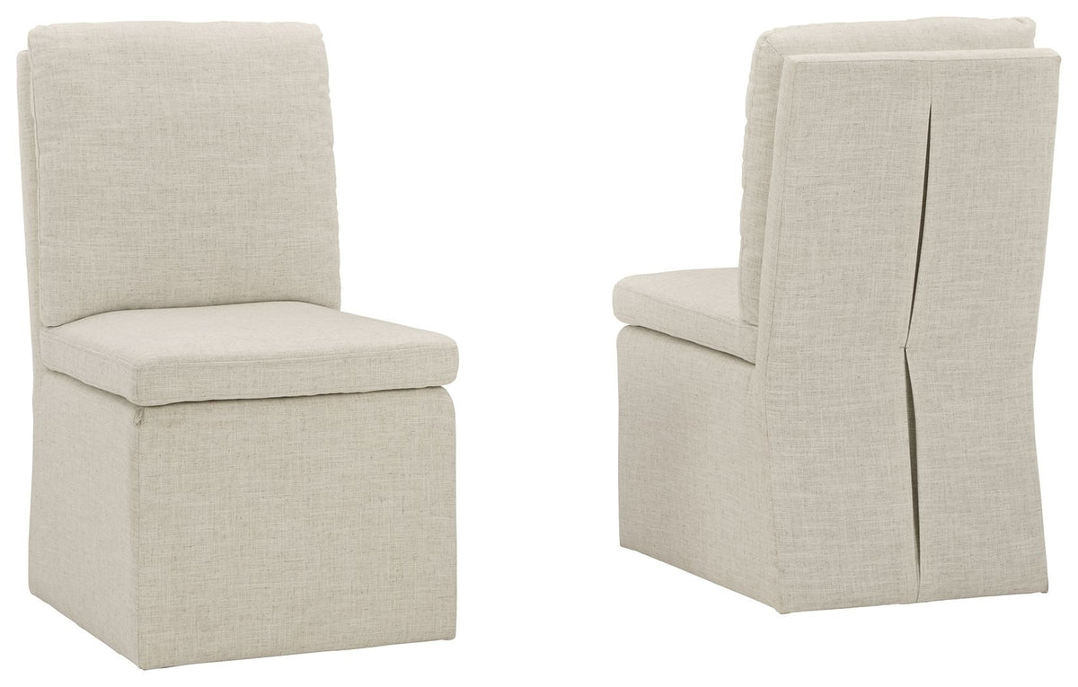 Krystanza - Dining UPH Side Chair (Set of 2) - Oatmeal by Ashley – Chair Sets