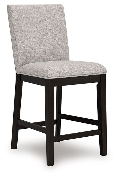Neymorton - 5 Pc. - Rectangular Dining Room Counter Table, 4 Barstools - Dark Grayish Brown by Ashley – view 3