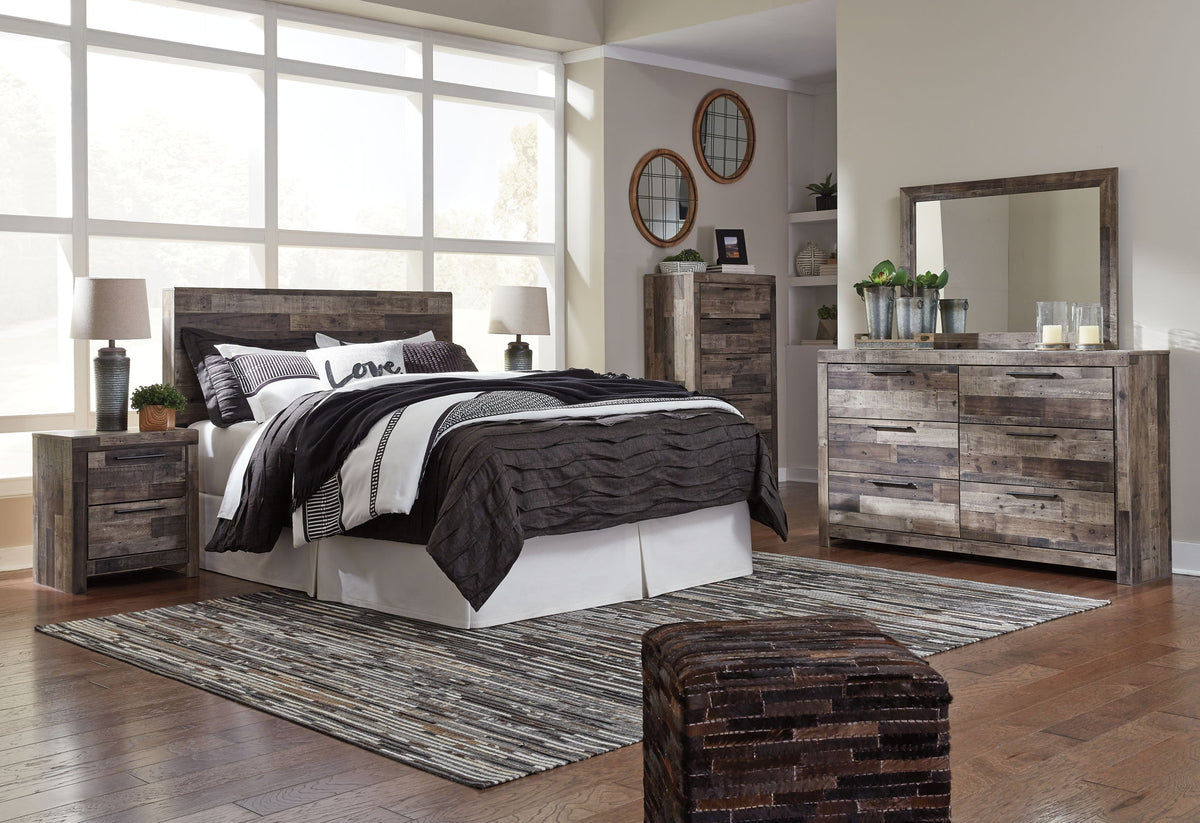 Derekson - Two Drawer Night Stand - Multi Gray – view 3