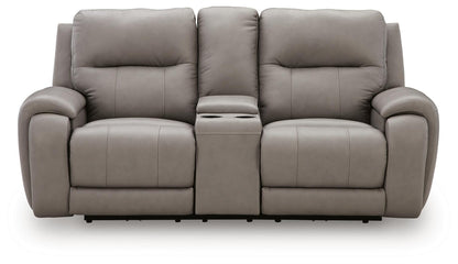 Real Moments - Power Reclining Loveseat With Audio Seating - Ash by Ashley – view 4
