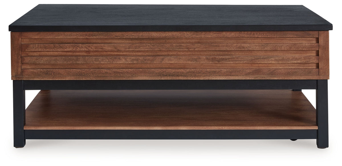 Kallari - Lift Top Cocktail Table - Warm Brown / Black by Ashley – view 3