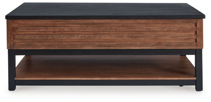 Kallari - Lift Top Cocktail Table - Warm Brown / Black by Ashley – view 3