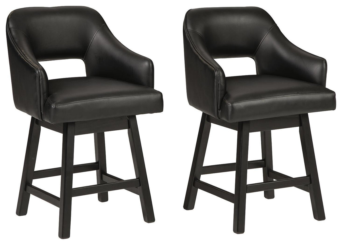 Tallenger - Upholstered Swivel Barstool (Set of 2) by Ashley – view 3