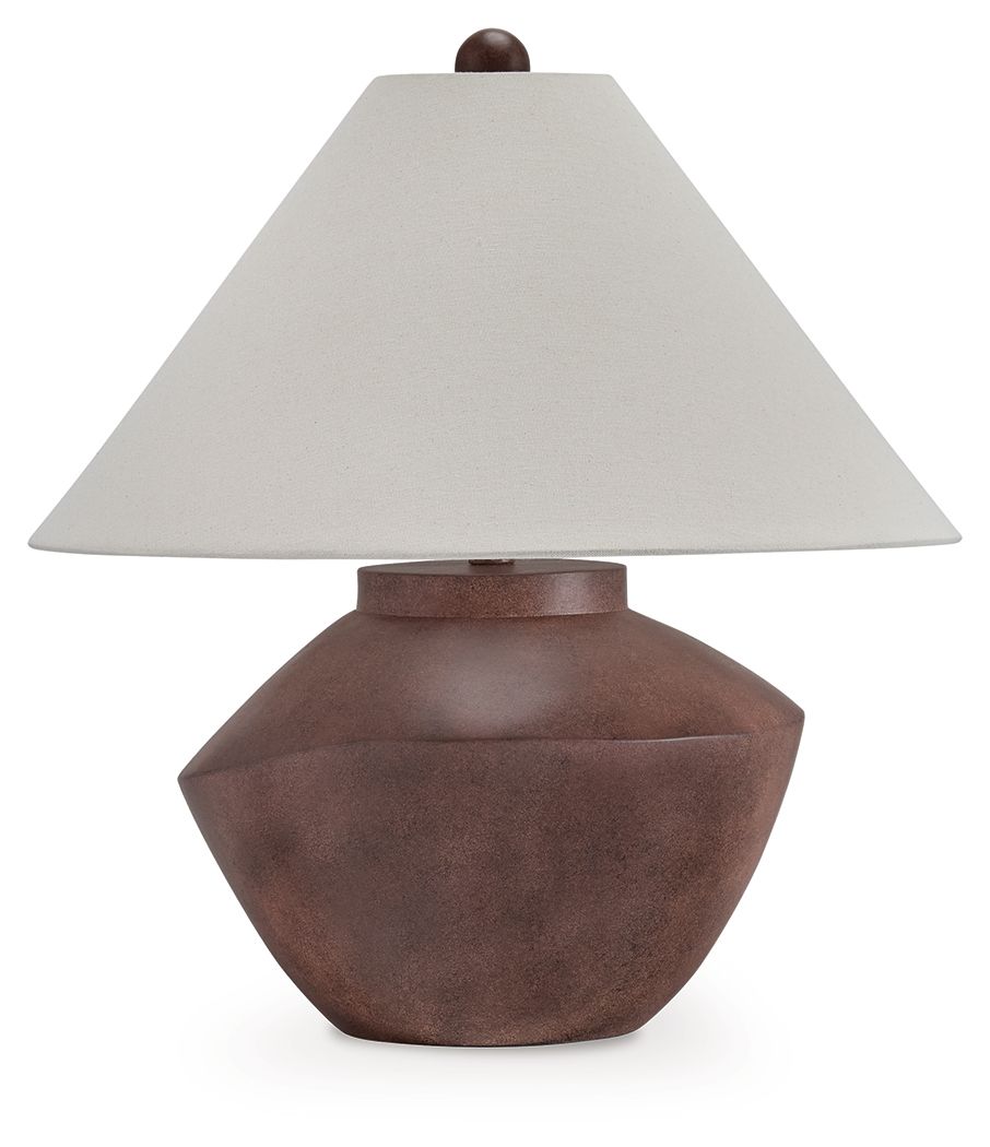 Honsworth - Poly Table Lamp - Antique Brown by Ashley – Table Lamps