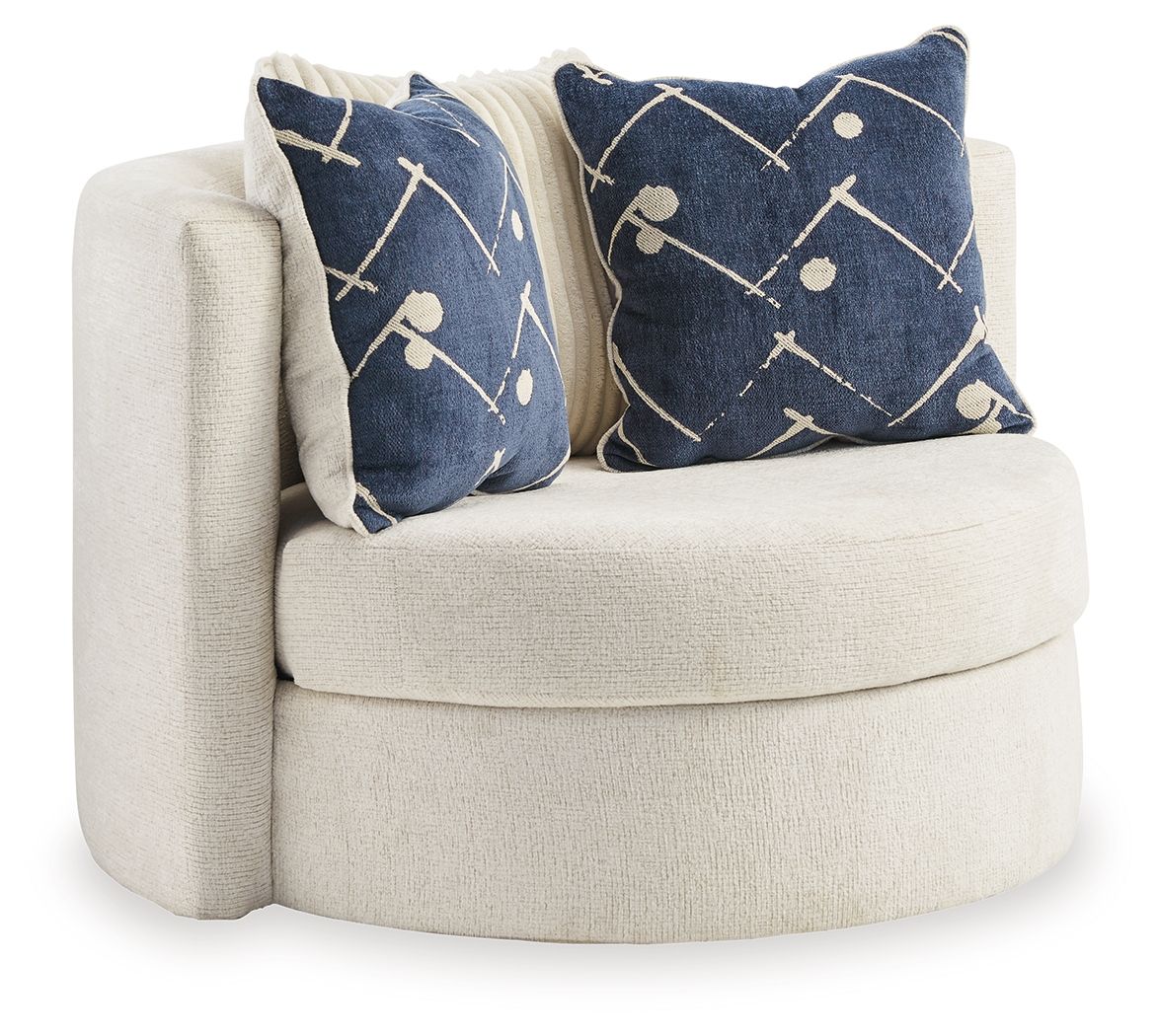 Padova - Swivel Accent Chair - Ivory by Ashley – Swivel Chairs