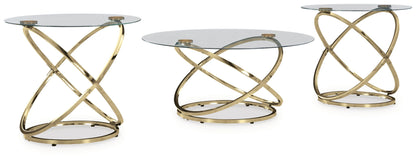 Crimonti - Occasional Table Set (Set of 3) - Champagne by Ashley – Table Sets