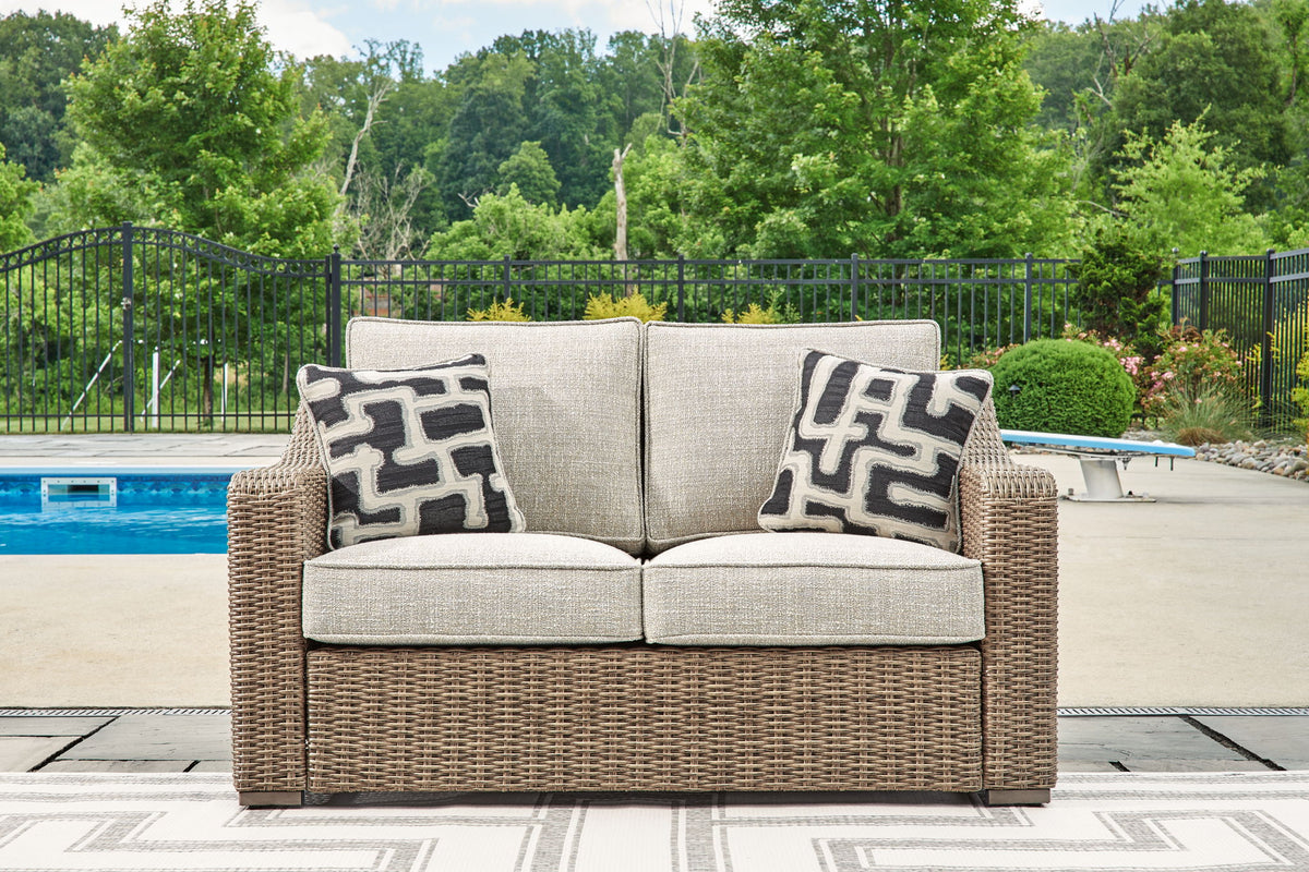 Beachcroft - Loveseat With Cushion - Beige by Ashley – view 4