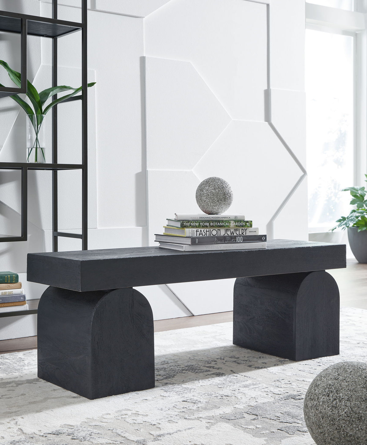 HoLGrove - Accent Bench - Black by Ashley – view 3