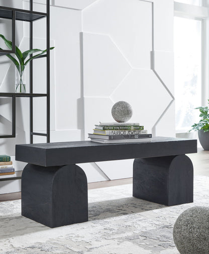 HoLGrove - Accent Bench - Black by Ashley – view 3