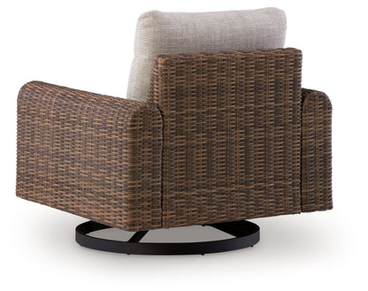 Dolan Creek - Swivel Lounge With Cushion - Gray / Brown by Ashley – view 4