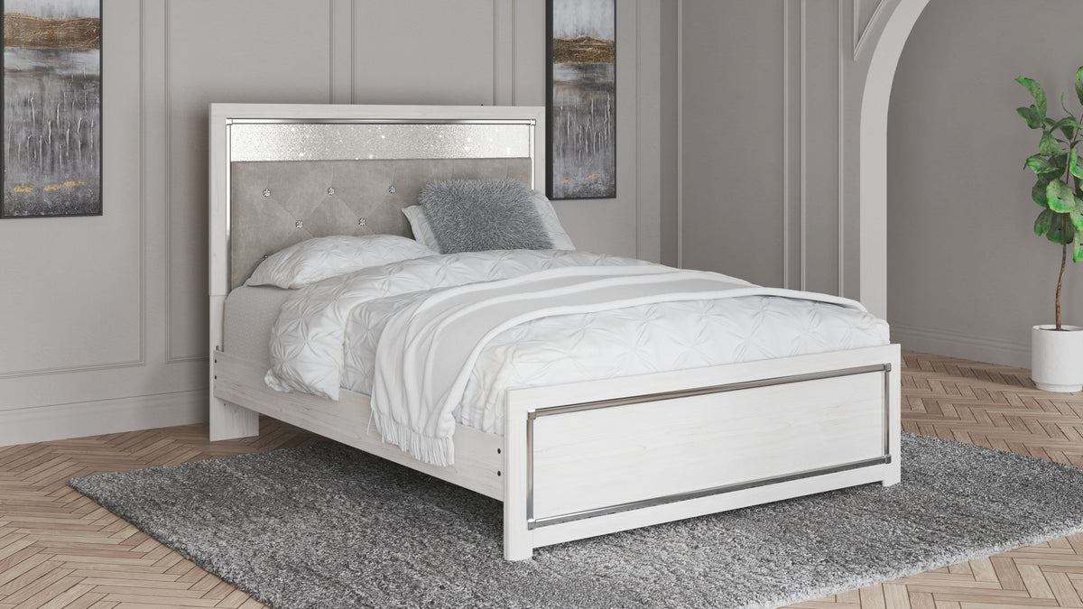 Altyra - Queen Panel Bed With Roll Slats - White by Ashley – view 3