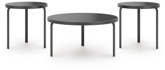 Dorylin - Occasional Table Set (Set of 3) - Black by Ashley – Table Sets