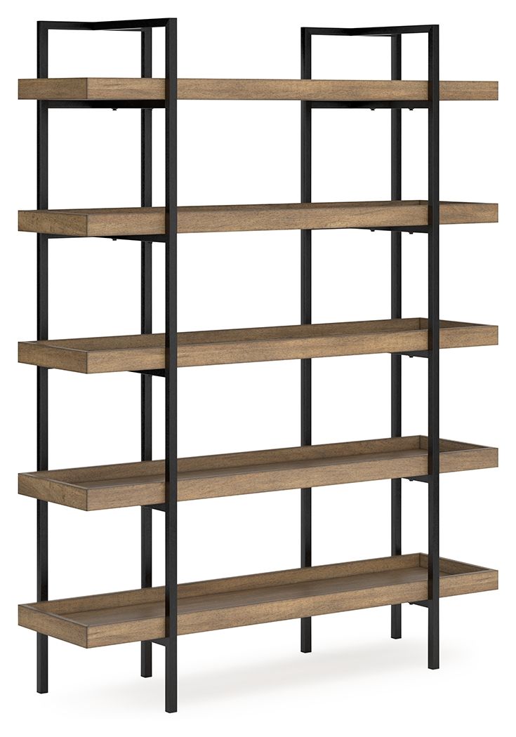 Montia - Bookcase - Light Brown by Ashley – Etageres