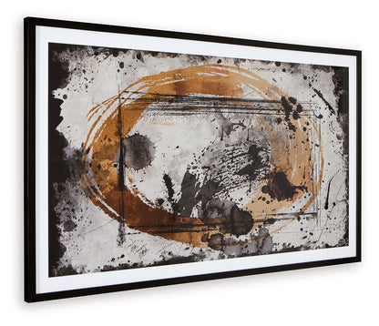 Clefting - Wall Art - Black / Caramel / Tan by Ashley – Framed Prints