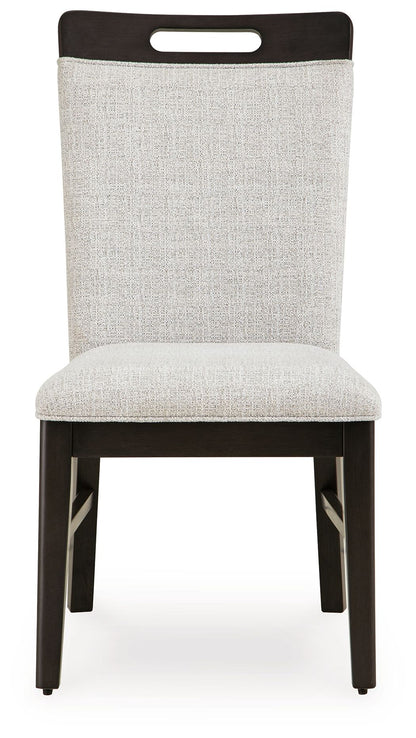 Neymorton - Dining Upholstered Side Chair (Set of 2) - Light Gray / Brown by Ashley – view 3