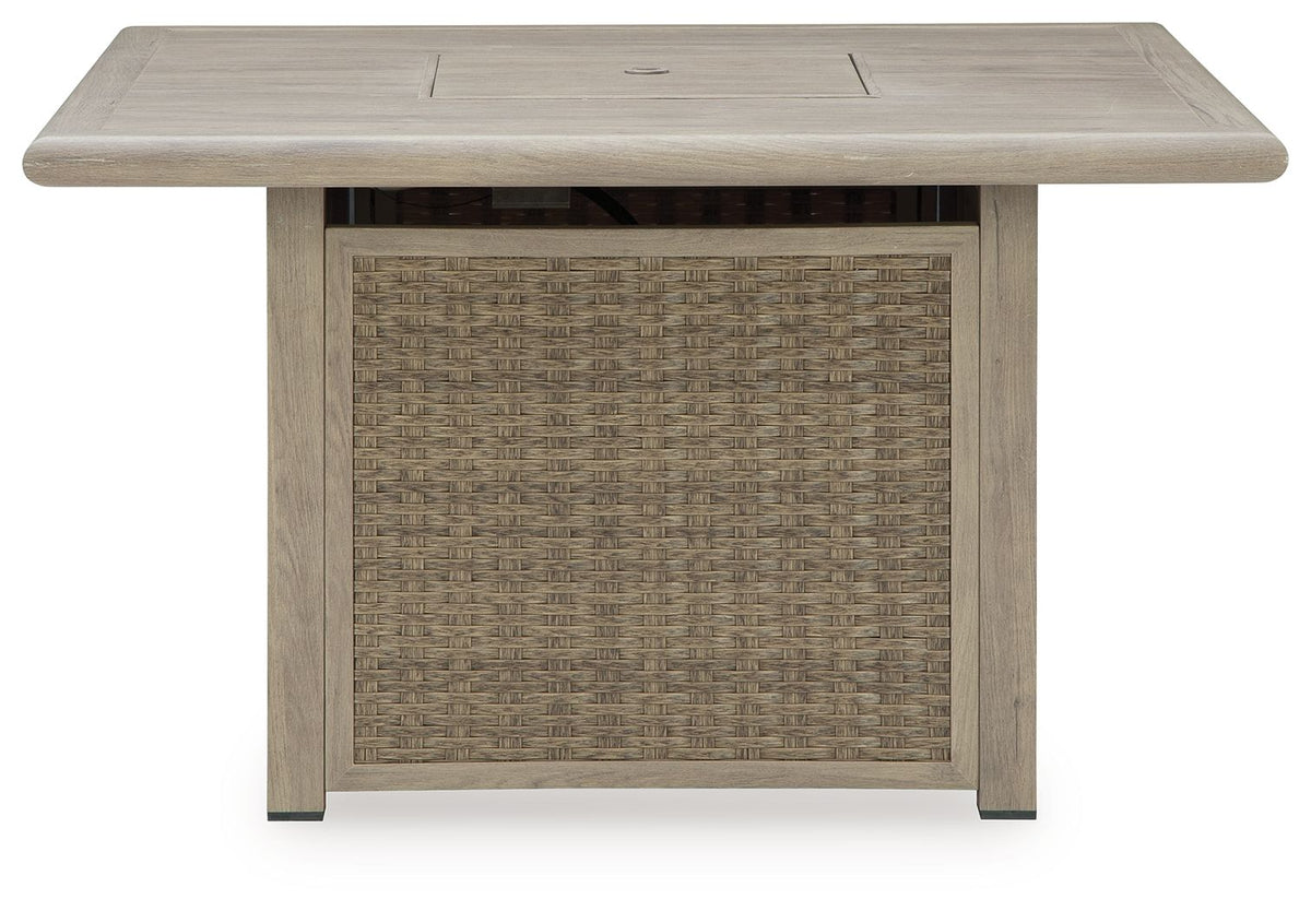 Cliff Trails - Square Fire Pit Table - Beige by Ashley – view 3